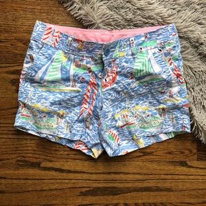 Lily Pulitzer sailboat patterned Callahan short
